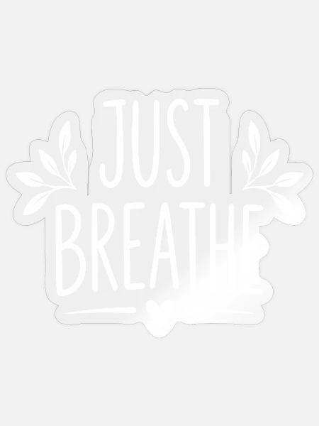 Achtsamkeit Entspannung Blätter - Sticker Größe S (10 x 10 cm) - Transparent glänzend