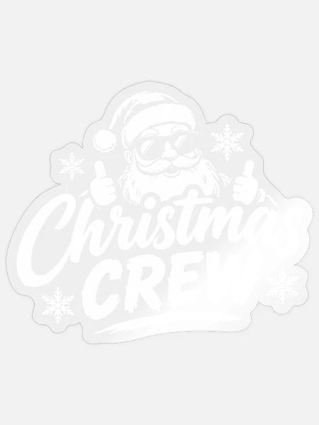Christmas Crew Santa - Sticker Größe S (10 x 10 cm) - Transparent glänzend