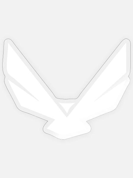 Minimalistischer Adler - Sticker Größe S (10 x 10 cm) - Transparent glänzend