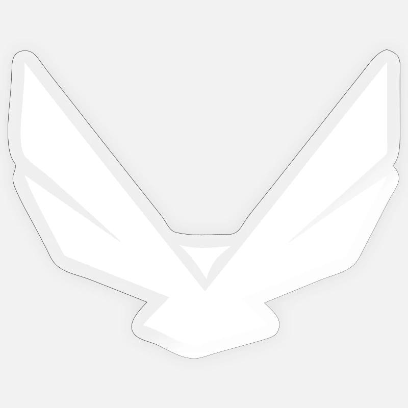 Eagle dans la forme la plus simple - design Sticker taille S (10 x 10 cm)