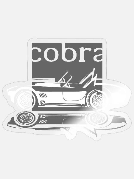 shelby cobra v8 muscle auto Logo Illustration icon - Sticker Größe S (10 x 10 cm) - Transparent glänzend
