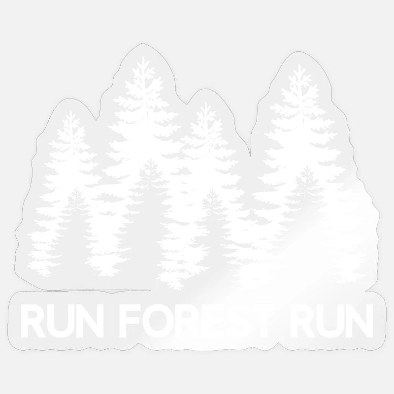 Lauf, Forest, lauf - Sticker Größe S (10 x 10 cm) - Transparent glänzend