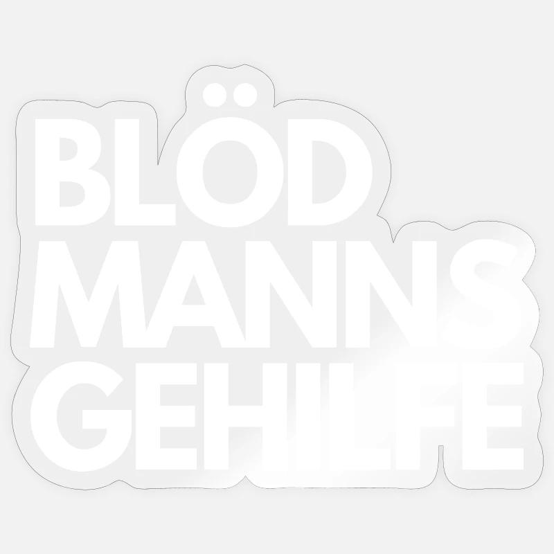 Blödmannsgehilfe - Sticker Größe S (10 x 10 cm) - Transparent glänzend