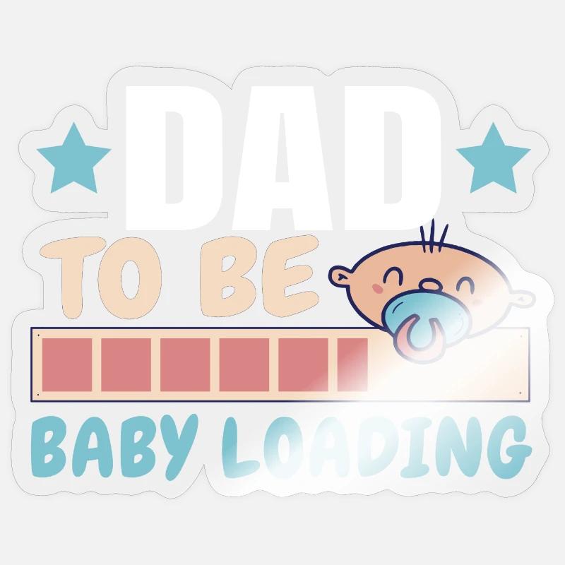 Werdende Väter werdender Papa Sticker Größe S (10 x 10 cm)