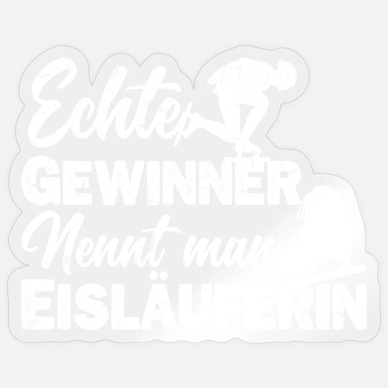 Eisläuferin Eislaufen Eiskunstläuferin Spruch Sticker Größe S (10 x 10 cm)