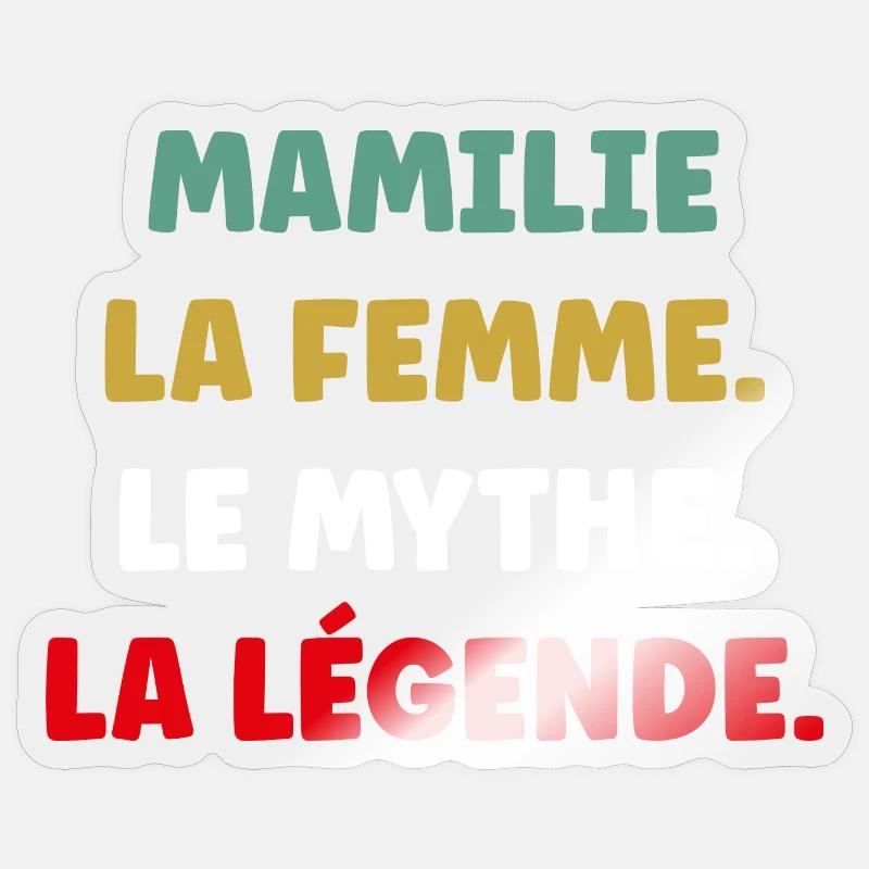 Mamilie - Sticker taille S (10 x 10 cm) - brillant transparent