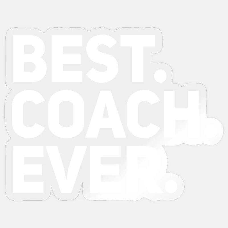 Bester Trainer aller Zeiten - Sticker Größe S (10 x 10 cm) - Transparent glänzend