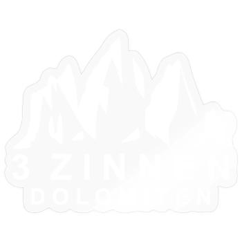 Dolomites des Trois Pics - Sticker taille S (10 x 10 cm) - brillant transparent - Devant