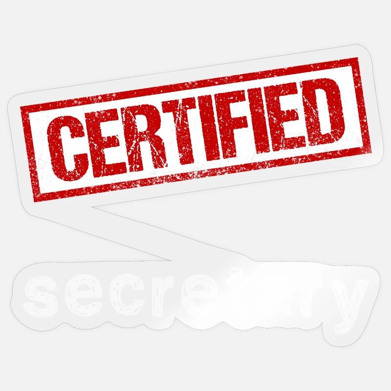 Secrétaire - Sticker taille S (10 x 10 cm) - brillant transparent