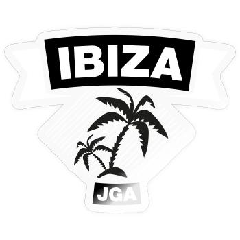 IBIZA JGA Crew 3C - Sticker Größe S (10 x 10 cm) - Transparent glänzend - Vorne