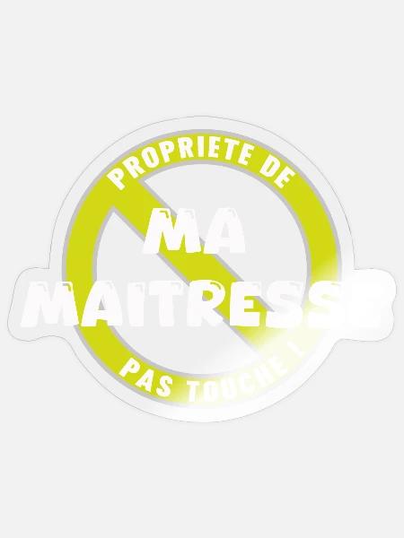 Eigentum meiner Herrin, weiß - Sticker Größe S (10 x 10 cm) - Transparent glänzend