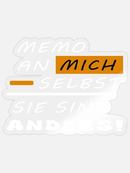 Sie sind anders ! - Sticker Größe S (10 x 10 cm) - Transparent glänzend