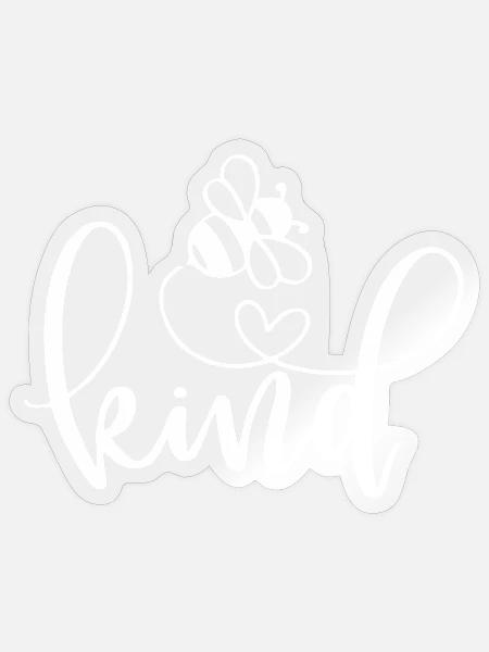 Freundlichkeit Schmetterlinge Wortgestaltung - Sticker Größe S (10 x 10 cm) - Transparent glänzend
