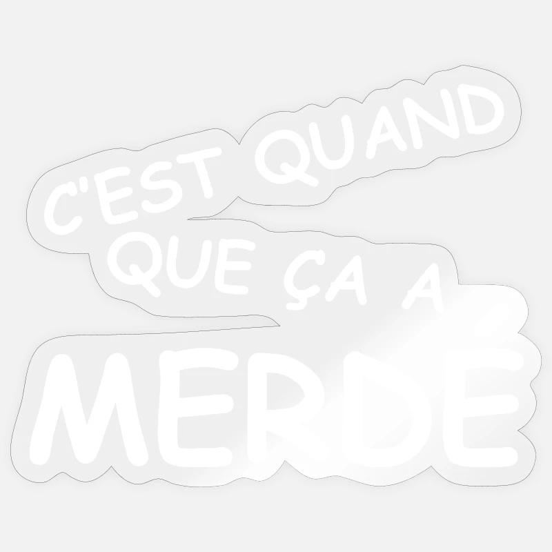 That's when it screwed - Sticker size S (10 x 10 cm) - transparent glossy