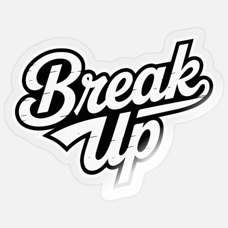 Conception typographique audacieuse de rupture urbaine Sticker taille S (10 x 10 cm)