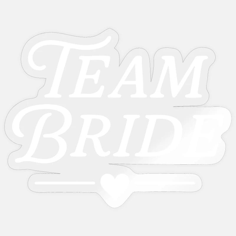 Classique Team Bride (Blanc) - Sticker taille S (10 x 10 cm) - brillant transparent