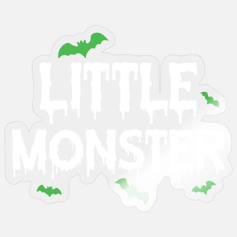 Kleines Monster - Sticker Größe S (10 x 10 cm) - Transparent glänzend