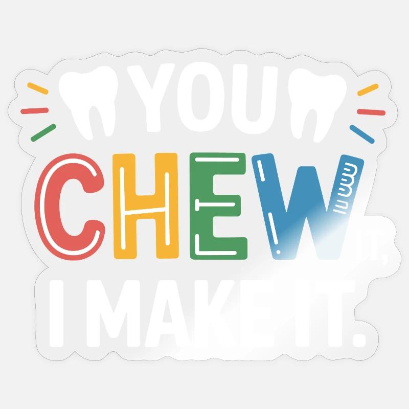 Dentalkeramik Techniker Kunst - Sticker Größe S (10 x 10 cm) - Transparent glänzend