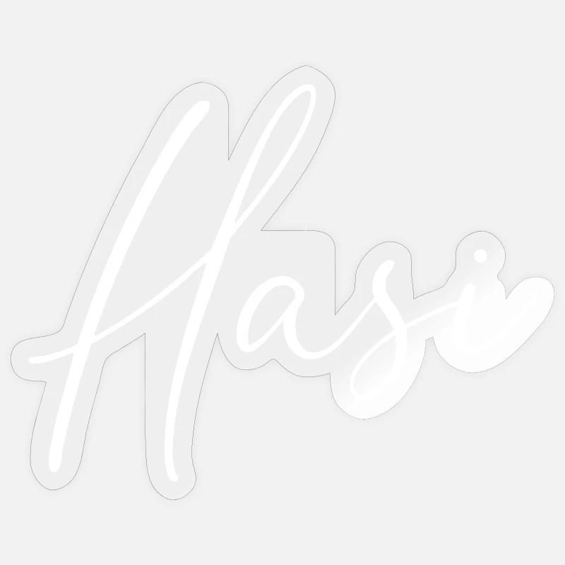 Hasi / Conception de l’écriture manuscrite Sticker taille S (10 x 10 cm)
