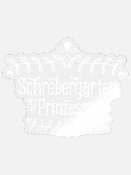 Schrebergarten Prinzessin - Sticker Größe S (10 x 10 cm) - Transparent glänzend
