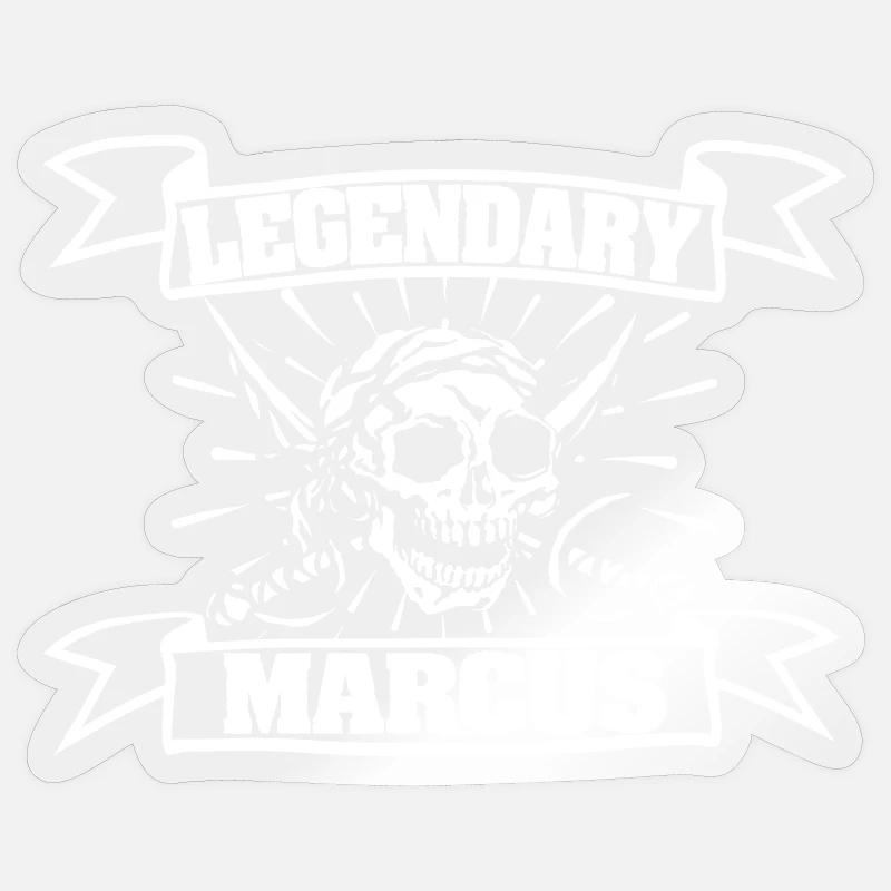 Marcus - Sticker Größe S (10 x 10 cm) - Transparent glänzend