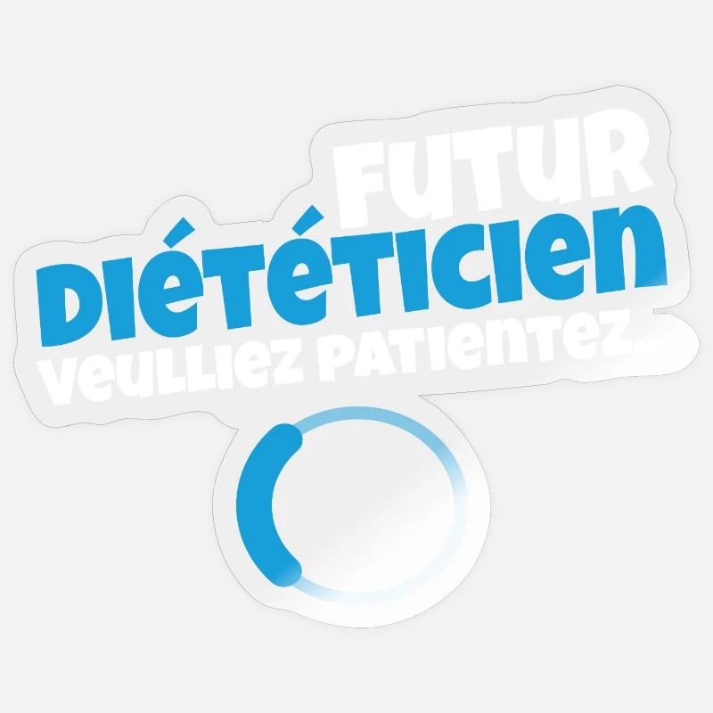 Future dietician – Please wait - Sticker size S (10 x 10 cm) - transparent glossy