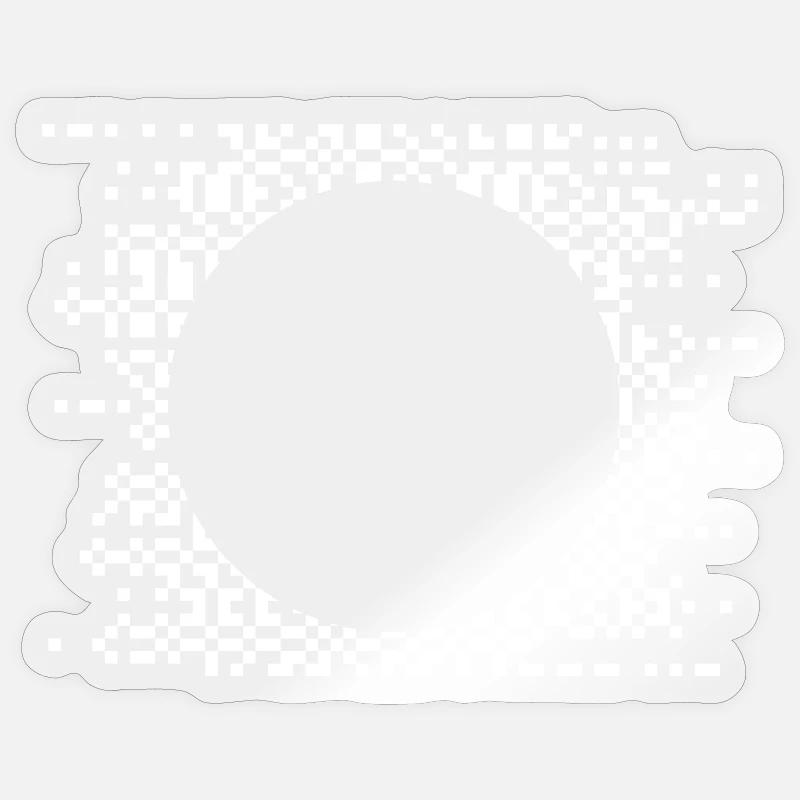Cercle de pixels Nébuleuse abstraite - Sticker taille S (10 x 10 cm) - brillant transparent