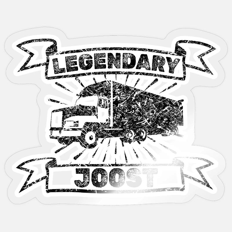 Vorname Joost - Sticker Größe S (10 x 10 cm) - Transparent glänzend