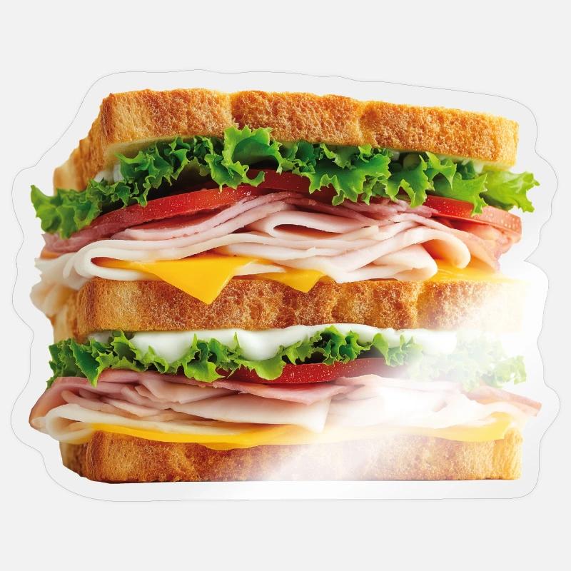 Sandwich - Sticker size S (10 x 10 cm) - transparent glossy