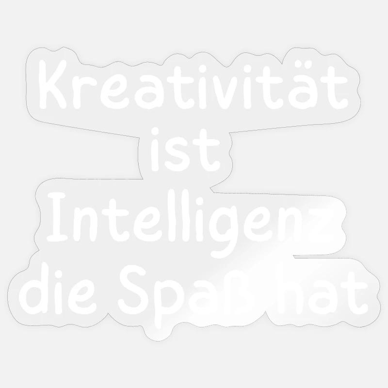 La créativité est une intelligence qui s’amuse Déclaration Sticker taille S (10 x 10 cm)
