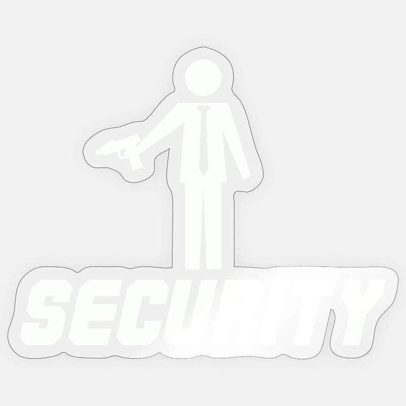 Sécurité armée - Sticker taille S (10 x 10 cm) - brillant transparent
