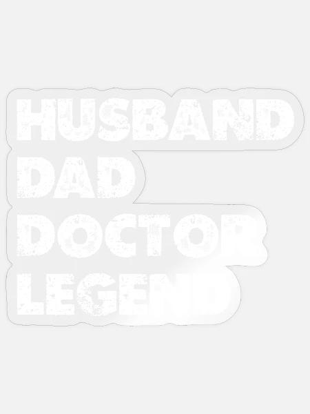 Heldenkombi Ehemann Vater Doktor - Sticker Größe S (10 x 10 cm) - Transparent glänzend
