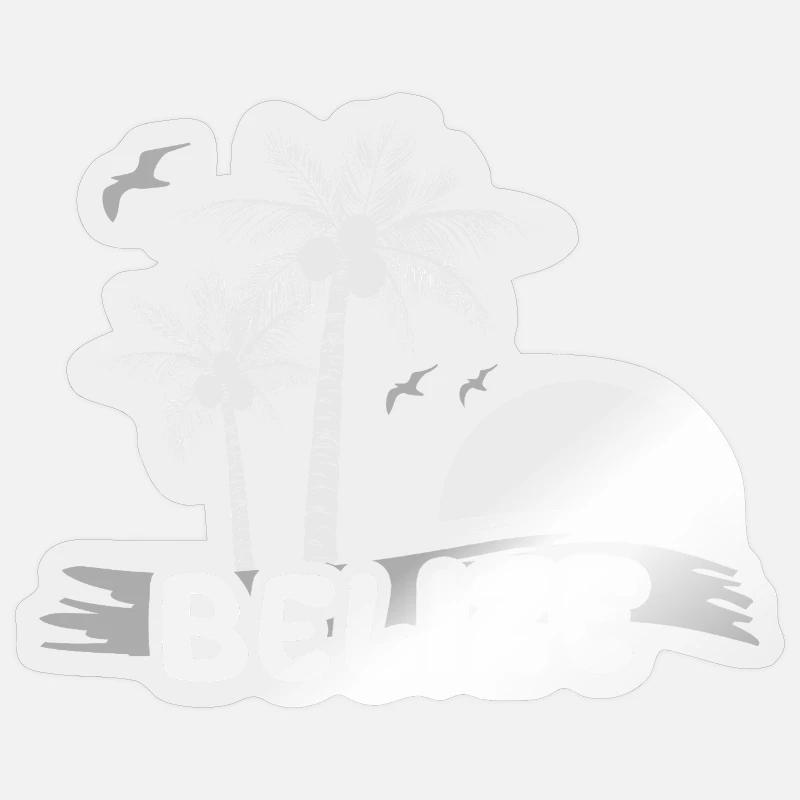 Belize Beach Sticker size S (10 x 10 cm)