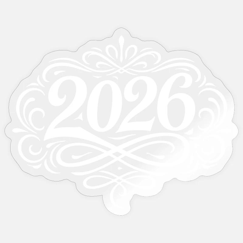 2026 Edel - Sticker Größe S (10 x 10 cm) - Transparent glänzend