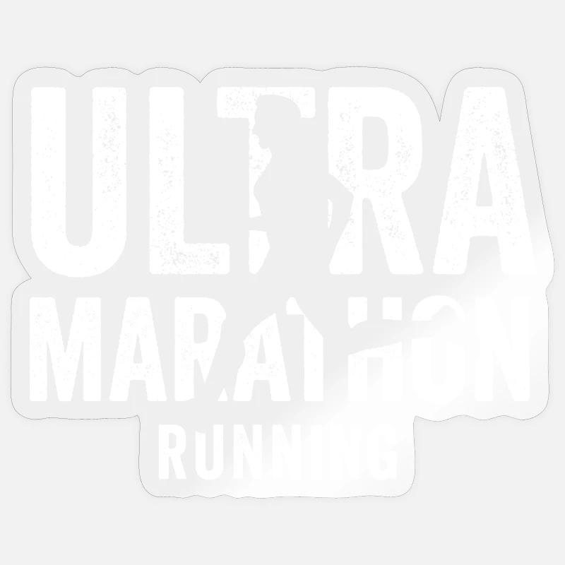 Ultramarathon - Sticker taille S (10 x 10 cm) - brillant transparent