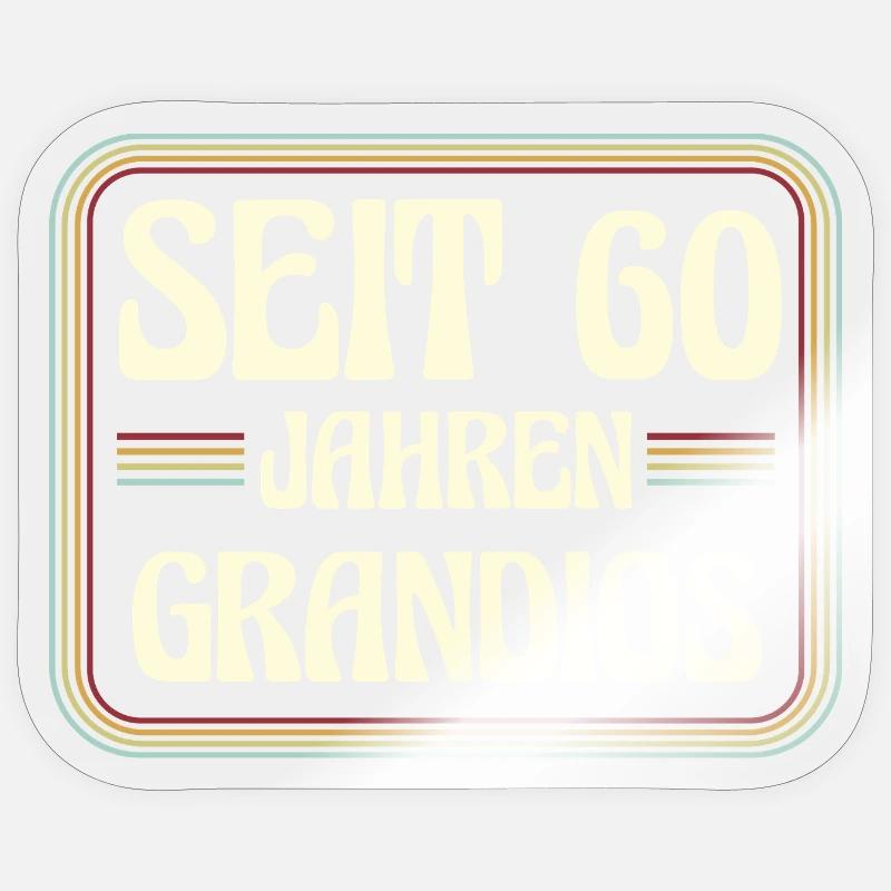 60 ans Anniversaire 60 - Sticker taille S (10 x 10 cm) - brillant transparent