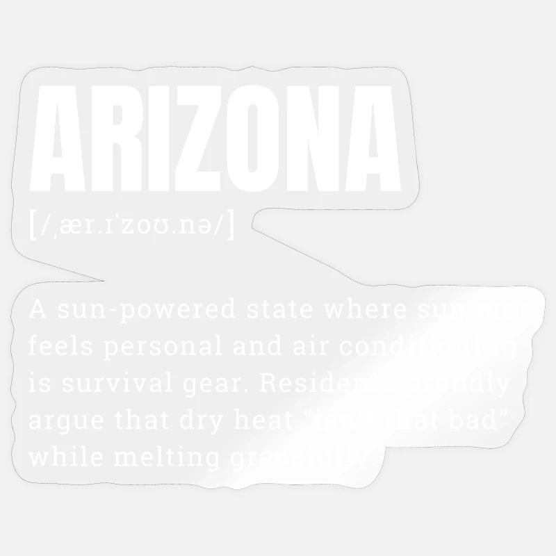 Arizona Solar Power Graph - Sticker size S (10 x 10 cm) - transparent glossy