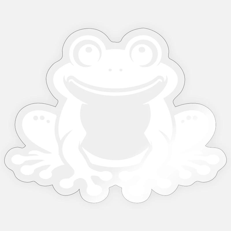 Toad Comic Frog - Sticker size S (10 x 10 cm) - transparent glossy