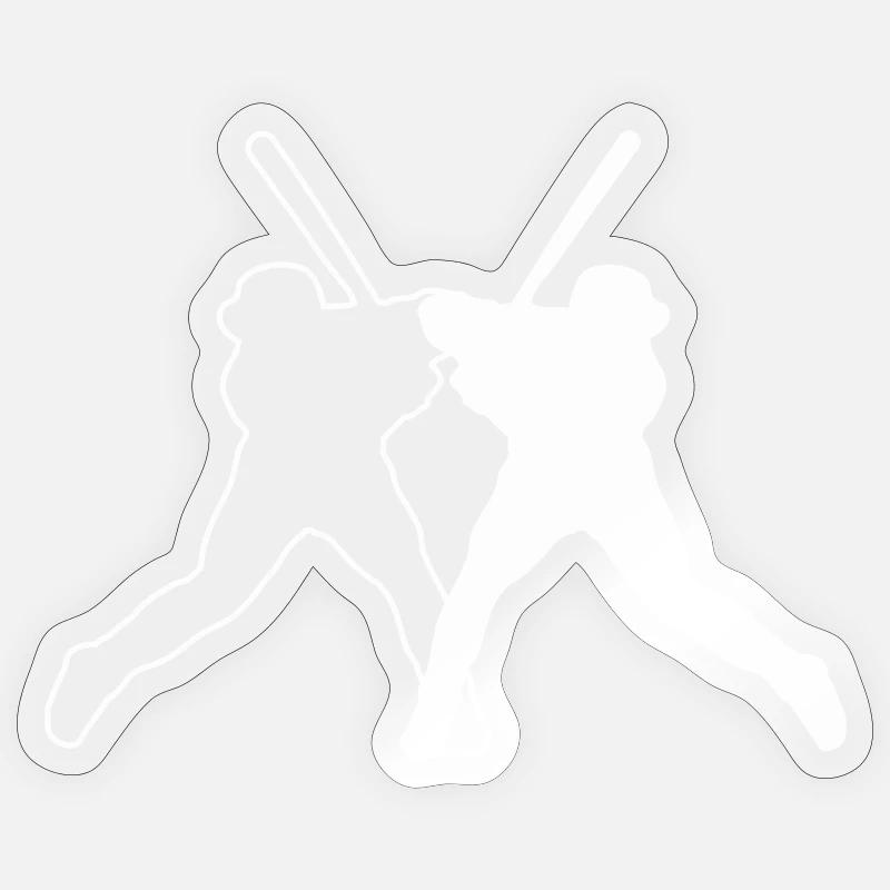 Baseball Ball Logo - Sticker Größe S (10 x 10 cm) - Transparent glänzend