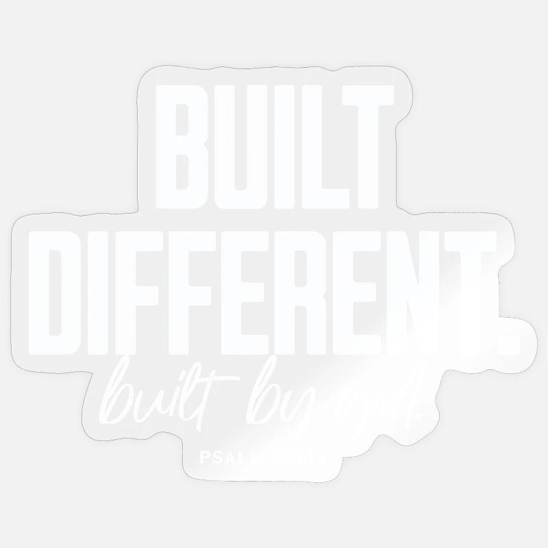 Construits différemment construits par Dieu Psaume 139:14 Sticker taille S (10 x 10 cm)