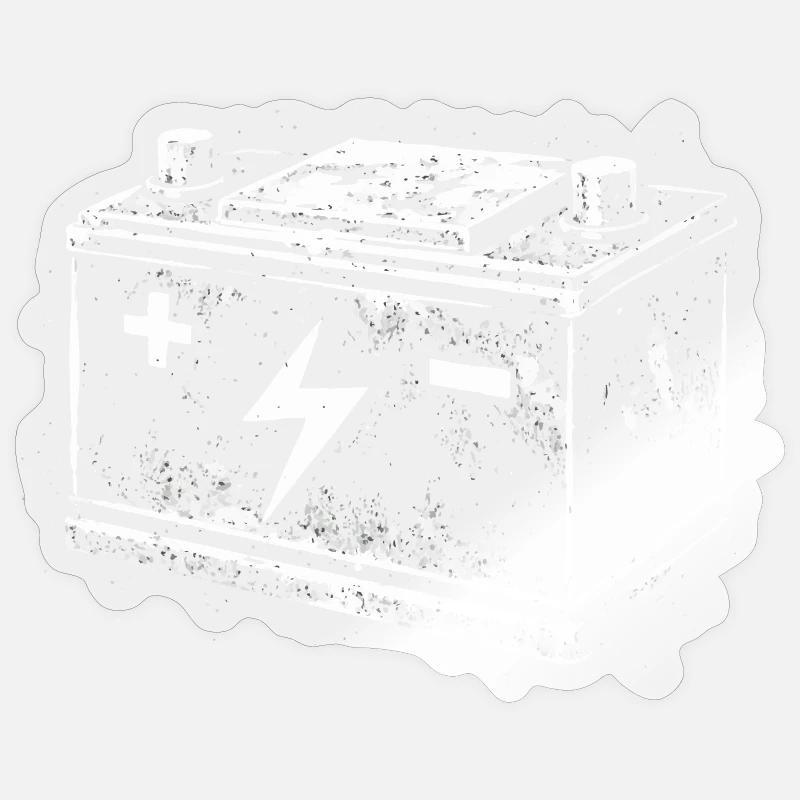 Mécanique Grunge Mécanique Conception - Sticker taille S (10 x 10 cm) - brillant transparent