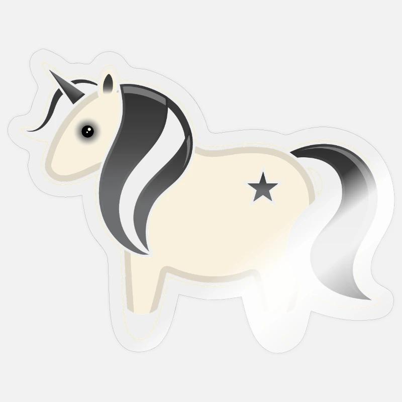 mystisches Einhorn - Sticker Größe S (10 x 10 cm) - Transparent glänzend