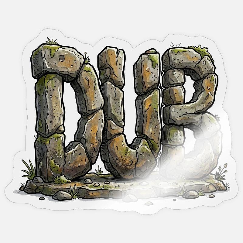 Dub Reggae - Sticker taille S (10 x 10 cm) - brillant transparent