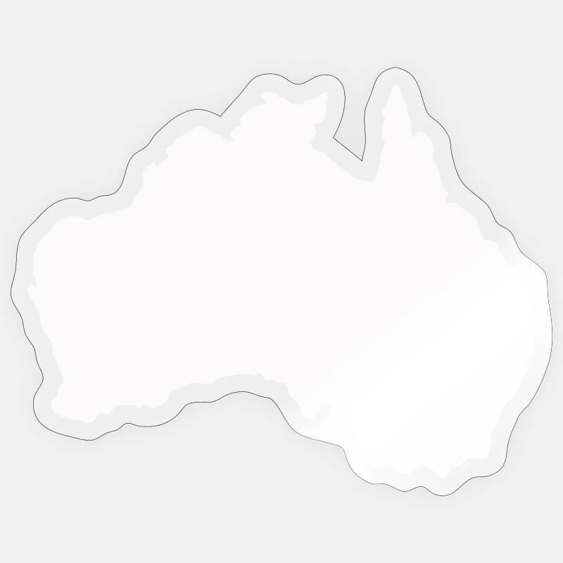 Australien Silhouette Minimal - Sticker Größe S (10 x 10 cm) - Transparent glänzend