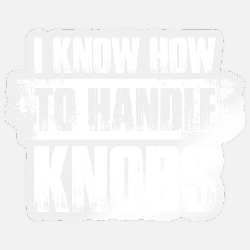 Handle knobs Tontechniker Toningenieur - Sticker Größe S (10 x 10 cm) - Transparent glänzend