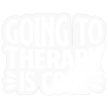 going to therapy is cool - Sticker size S (10 x 10 cm) - transparent glossy - Front