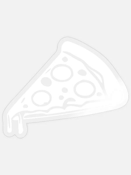 Pizza Stück italienische Pizza - Sticker Größe S (10 x 10 cm) - Transparent glänzend