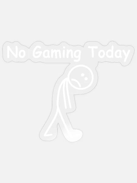 Heute kein Gaming – lustiger Gamer Zocker - Sticker Größe S (10 x 10 cm) - Transparent glänzend
