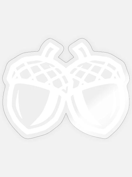 Eichel Symbol Herbst - Sticker Größe S (10 x 10 cm) - Transparent glänzend