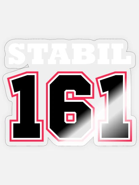 STABIL 161 - FOOTBALL RED - Sticker Größe S (10 x 10 cm) - Transparent glänzend